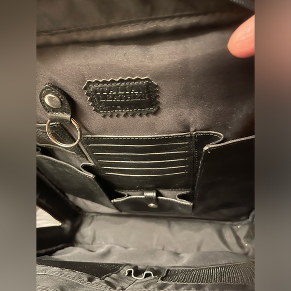 Lg Leather Valise Laptop Briefcase 1995 Pelle Studio Wilsons The Leather Experts - Picture 7 of 15